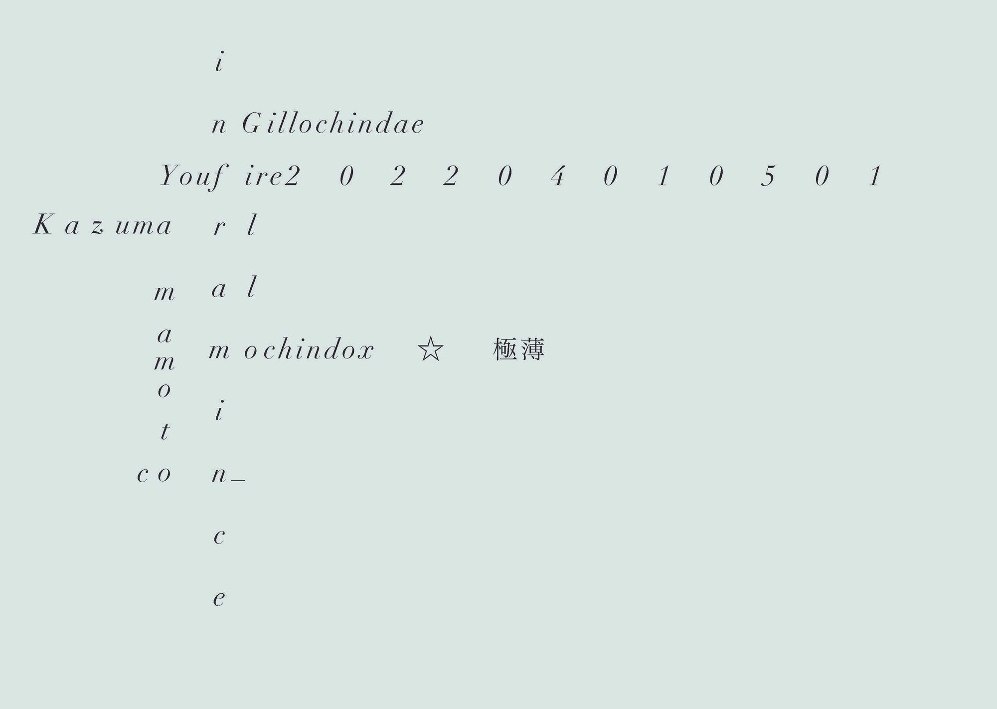 極薄inframince